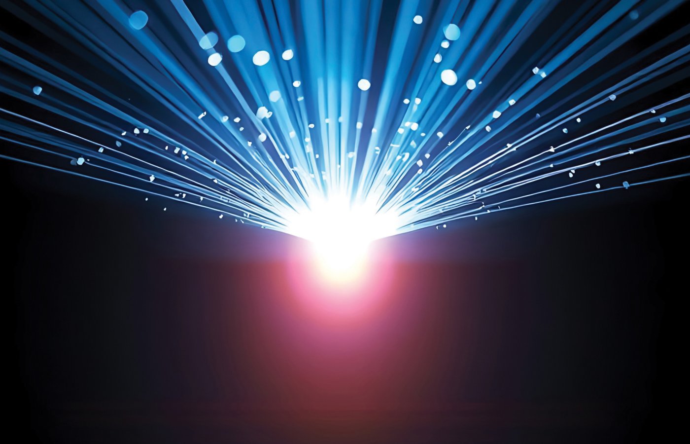 Rays of light bursting from a central bright point