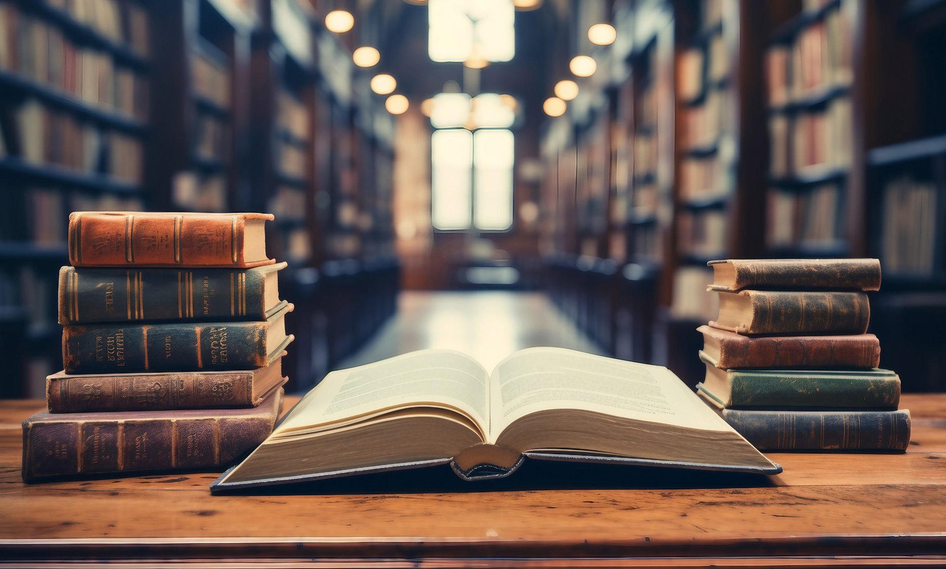book sitting on library table