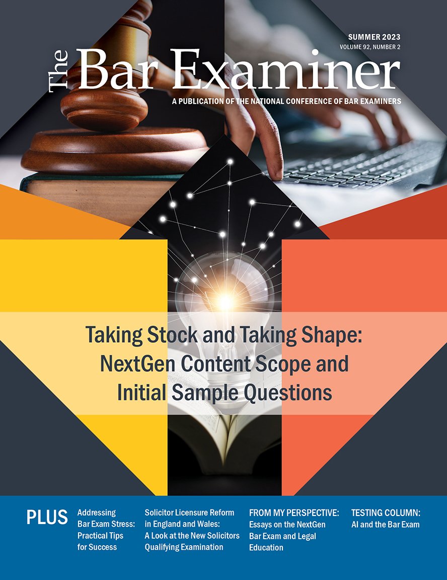 Cover of Summer 2023 issue of the Bar Examiner